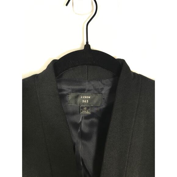 J.Crew 365 Going Out Open Blazer Women's 12 Black Office Work Simple Capsule - Picture 3 of 14